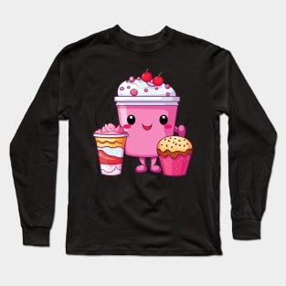 kawaii Ice cream  T-Shirt cute Candy food gilrl Long Sleeve T-Shirt